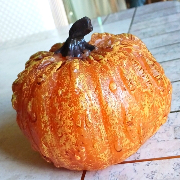 Harvest Pumpkin & Gourd set,illuminating On A Timer,/Valeri/Qvc,made Of Wax - Picture 3 of 13